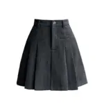 Seoulish High Waist Vintage Woolen Women's A-line Short Skirts 2025 New Vintage Autumn Winter Pleated Casual Skater Mini Skirts - Image 6